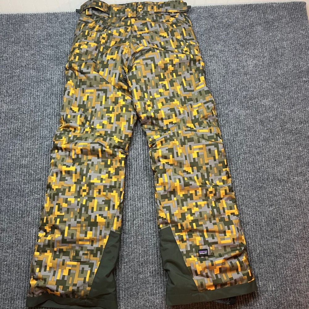 Patagonia Kids Snowshot Insulated Snow Pants Large 12 Digital Camo Ski boys EUC
